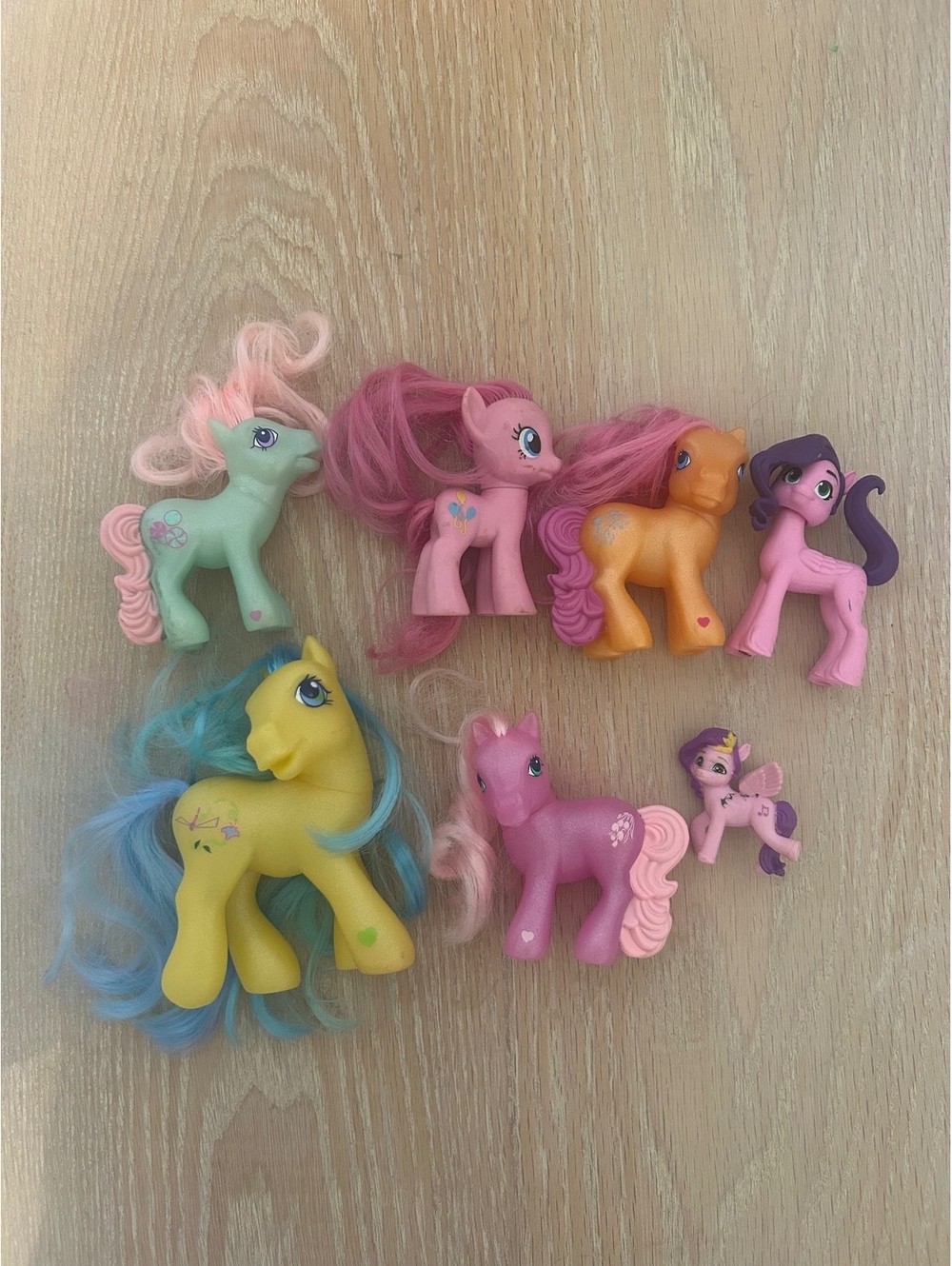 My Little Pony Lot of 7 G3 G4 Hasbro Ponies Figures 2000s Y2K Mixed Sizes